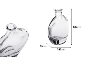200 ml Glasflasche in ovaler Form-bildabmessungen