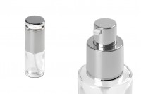 30ml transparent glass bottle with silver dispenser pump and cap