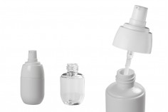 30ml PET bottle with white cream pump and transparent cap 