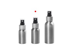 Flacon aluminium de 50 ml avec vaporisateur et bouchon en plastique transparent - 10 pcs-εικόνα_σύνθεση