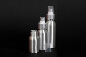Aluminiumflasche 100ml mit Spray und Plastikverschluss - 10 Stk-εικόνα_σύνθεση
