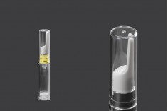 Transparent 10ml airless bottle for serums and creams with cap