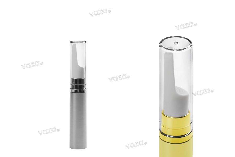 Colored 10ml airless bottle for serums and creams with cap