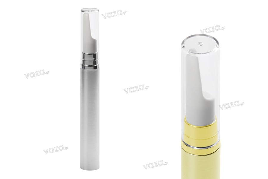 Colored 15ml airless bottle for serums and creams with cap