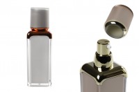 Luxury 30ml square acrylic airless bottle with cream pump dispenser and cap