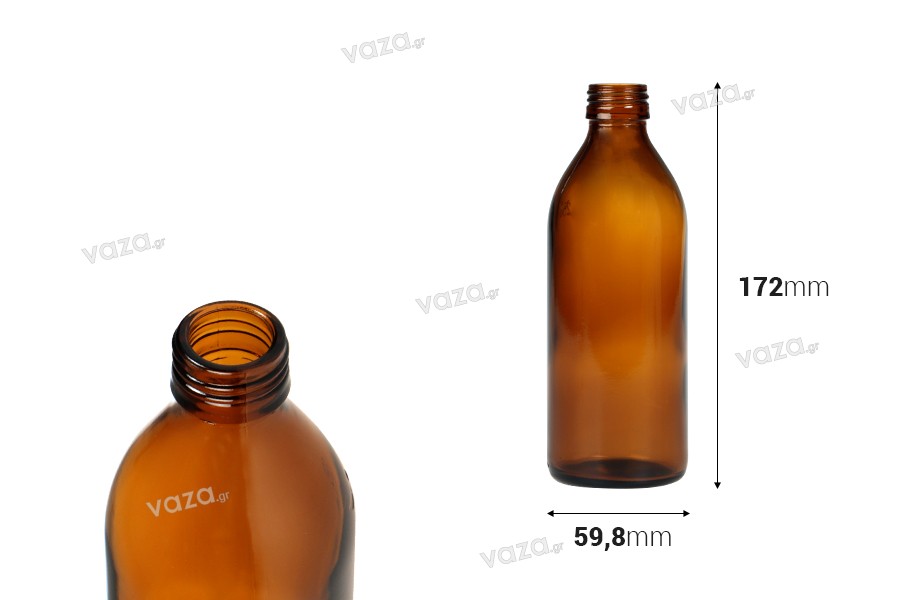 Glasflasche 250 ml Karamell für Öle und Parfums (PP28)