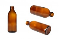 250ml amber pharmacy glass bottle for perfumes and essential oils with PP28 finish