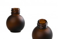 10 ml glass bottle, spherical in sandblasted caramel color