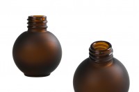 20ml frosted amber spherical glass bottle