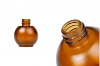 Sticlă de sticlă de 30 ml, ovală în culoare caramel sablat