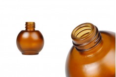 30ml frosted light matte amber spherical glass bottle