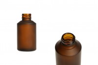 100ml amber matte glass bottle with PP28 finish