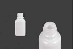 White 15ml glass bottle for essential oils with PP18 finish