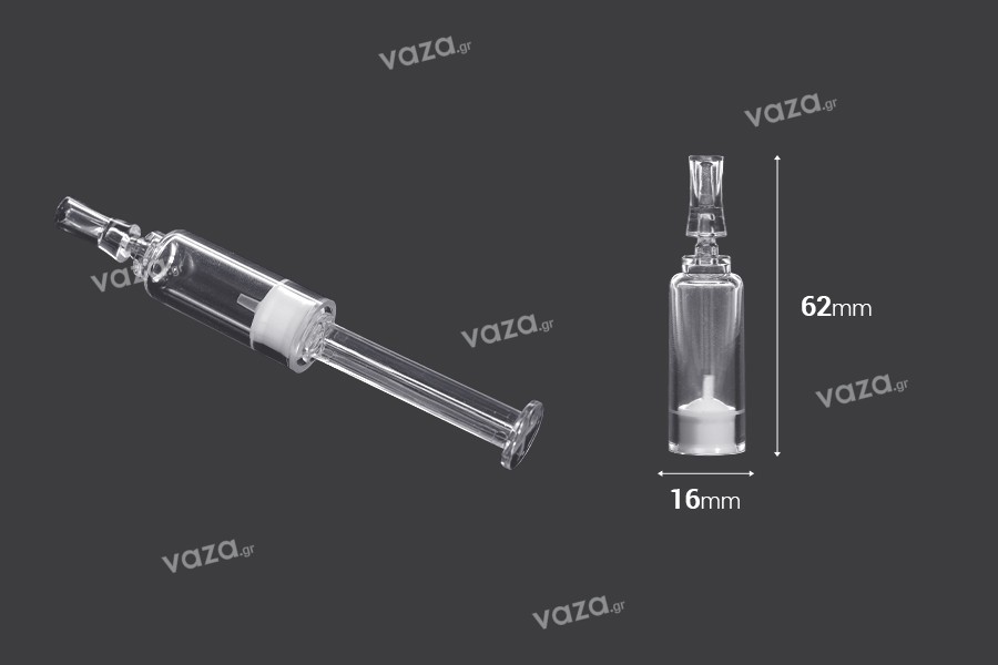 Flacon acrilic (fiolă) 3 ml de unică folosință - 100 buc