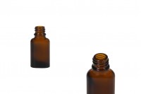 Flacon en verre de 10ml pour huiles essentielles en forme ovale de couleur caramel (PP18)