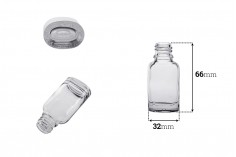 10 ml Flasche für ätherische Öle aus Glas, transparent in ovaler Form (PP18)