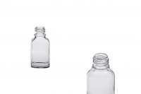 Flacon de 10 ml pour huiles essentielles en verre, transparent de forme ovale (PP18)