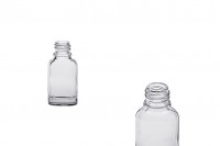 Transparent 10ml oval shaped glass bottle for essential oils with PP18 finish