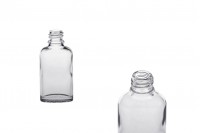 Μπουκαλάκι 30 ml για αιθέρια έλαια γυάλινο, διάφανο σε οβάλ σχήμα (PP18)