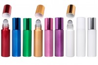 Glass roll on bottle 10 ml with a glass ball in various colors
