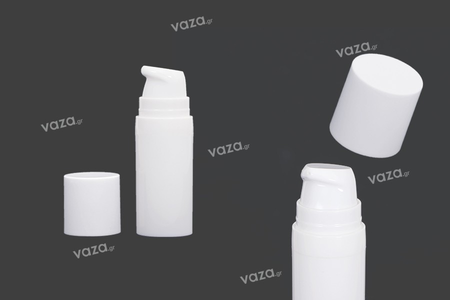 Airless Plastikflaschen für Creme 10 ml in weißer Farbe