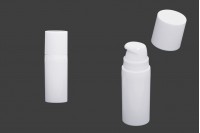 Airless plastic bottles for cream 10 ml in white color