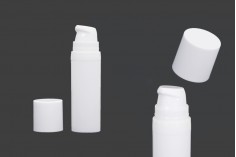 White 15ml airless plastic lotion cream bottle
