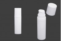 White 15ml airless plastic lotion cream bottle