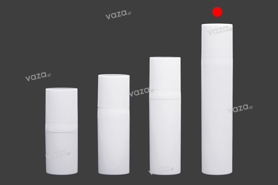 White 20ml airless plastic lotion cream bottle