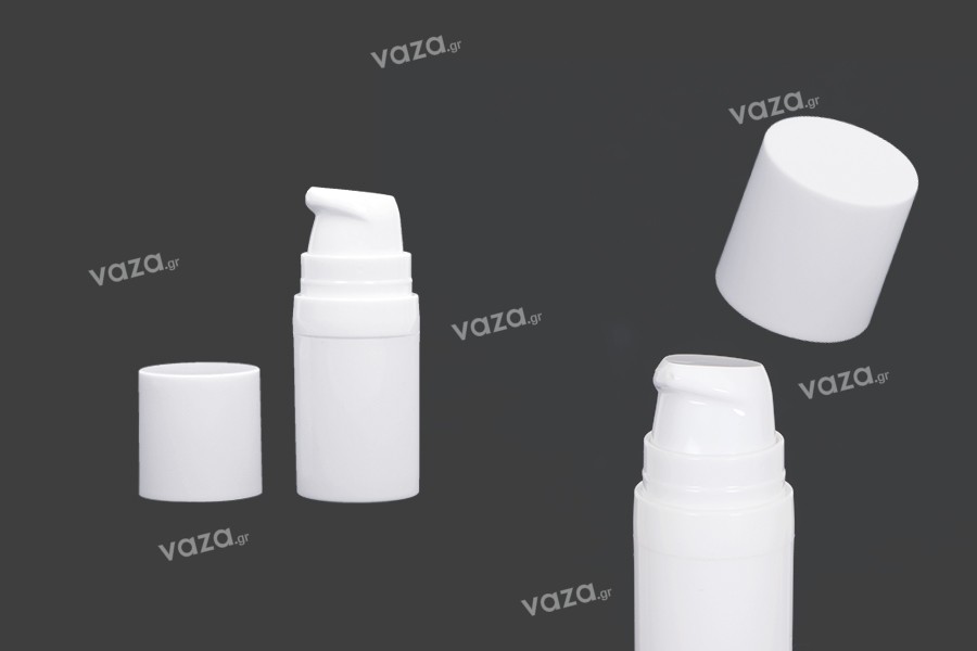White 5ml airless plastic lotion cream bottle 