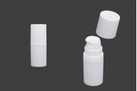 Airless plastic bottle for cream 5 ml in white color