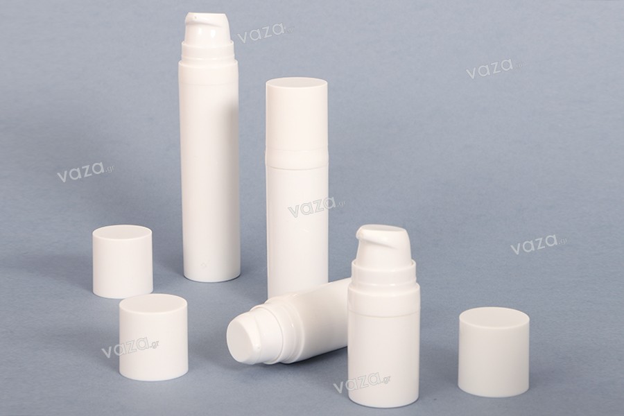 Μπουκαλάκια airless πλαστικό για κρέμα 20 ml σε λευκό χρώμα