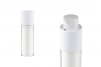 Flacon airless en plastique de 30 ml pour crème avec boîtier externe en acrylique