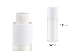 Airless-Flasche 30ml für Plastikcreme mit Acryl-Ummantelung-bildabmessungen
