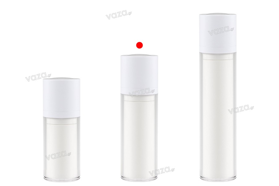30ml plastic airless lotion cream bottle in double-layered design