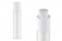 Flacon airless en plastique de 50 ml pour crème avec boîtier externe en acrylique