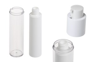 Flacon airless en plastique de 50 ml pour crème avec boîtier externe en acrylique-7