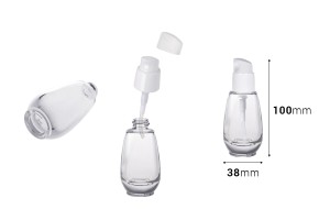 30ml Glasflasche mit Plastikpumpe (PP18)-εικόνα_διαστάσεις