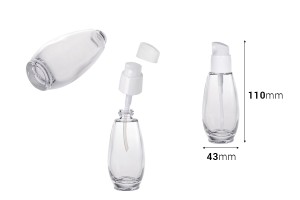 50ml Glasflasche mit Kunststoffpumpe (PP18)-2