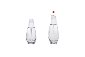 50ml Glasflasche mit Kunststoffpumpe (PP18)-5