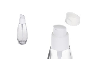 50ml Glasflasche mit Kunststoffpumpe (PP18)-1