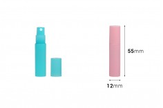 2ml plastic perfume spray sampler bottle with cap 