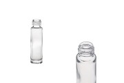 Flacon cilindric din sticlă 10 ml PP15 în culoare transparentă