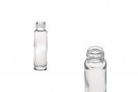 Flacon en verre cylindrique 10 ml PP16 de couleur transparente