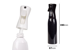 Shishe spërkatëse plastike 500 ml, e ripërdorshme, në ngjyra të ndryshme -imazh_dimensione