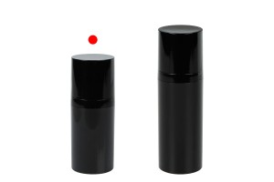 30ml Airless-Flasche (PET) mit Cremepumpe in schwarzer Farbe - 12 Stk-εικόνα_σύνθεση