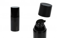 Flacone airless (PET) da 30 ml con pompa crema in colore nero - 12 pz