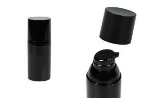 30ml Airless-Flasche (PET) mit Cremepumpe in schwarzer Farbe - 12 Stk-εικόνα_προϊοντική