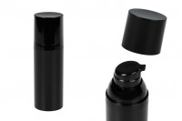 Flacone airless 50 ml (PET) con pompa crema in colore nero - 12 pz