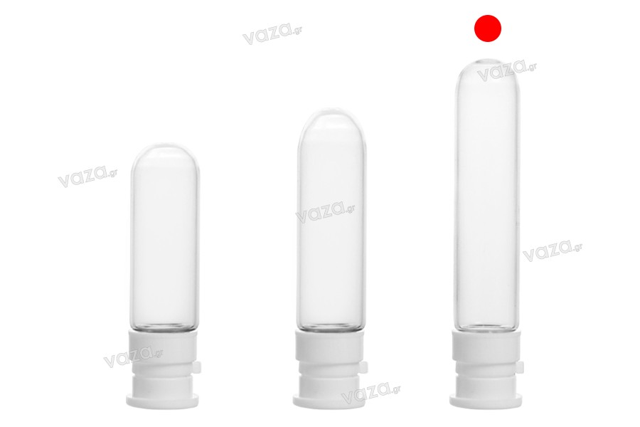 5 ml Glasfläschchen mit Plastikschutzkappe für Probenahme, Medikamente und Homöopathen